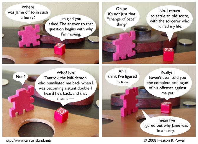 Gunpowder is a bore. it's hard to appreciate this comic strip without seeing it